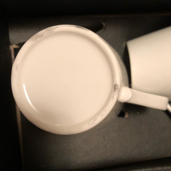 Set of Two White Cups & Saucers - Picture 3 of 5